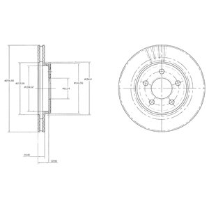 Tarcza hamulcowa DELPHI BG3594