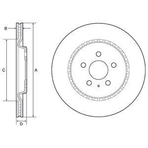 Tarcza hamulcowa DELPHI BG4643C