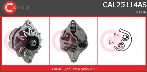 Alternator CASCO CAL25114AS