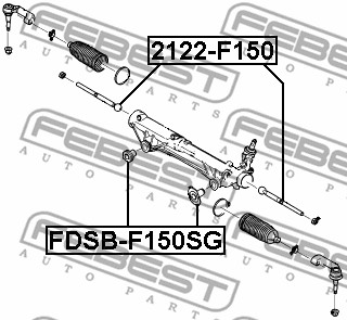 Poduszka przekładni kierowniczej FEBEST FDSB-F150SG
