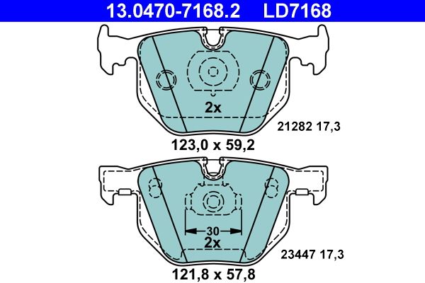 Klocki hamulcowe ATE 13.0470-7168.2