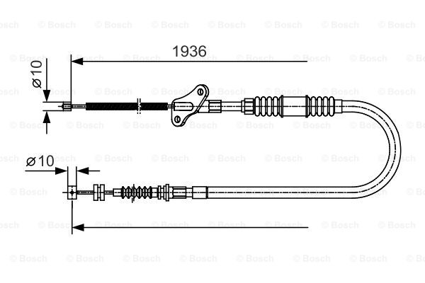 Linka hamulca ręcznego BOSCH 1 987 482 110