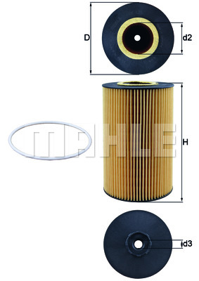 Filtr oleju MAHLE OX 425D