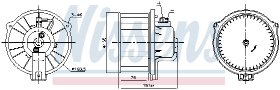 Wentylator wnętrza NISSENS 87796