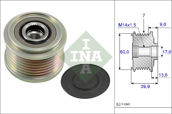 Sprzęgło alternatora INA 535 0215 10