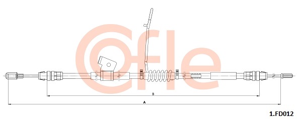 Linka hamulca ręcznego COFLE 92.1.FD012