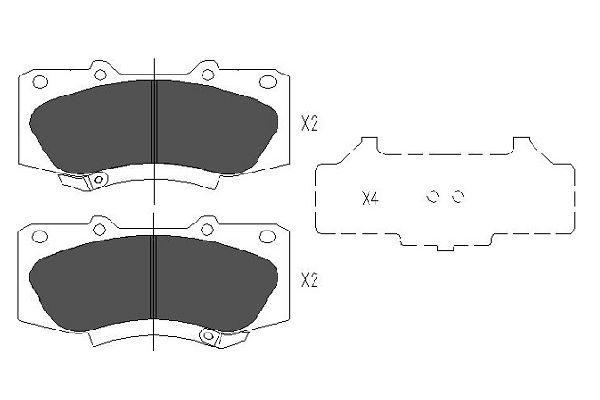 Klocki hamulcowe KAVO PARTS KBP-9133