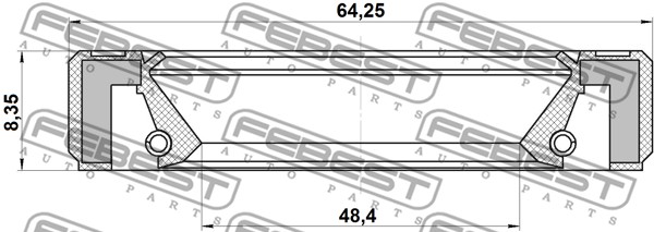 Pierścień uszczelniający półosi FEBEST 95GBY-50640808R