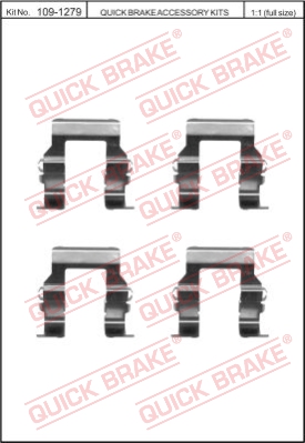 Zestaw akcesoriów montażowych  klocków hamulcowych QUICK BRAKE 109-1279