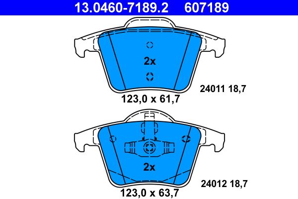 Klocki hamulcowe ATE 13.0460-7189.2