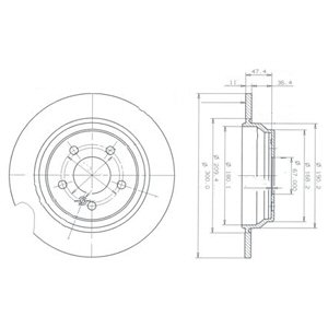 Tarcza hamulcowa DELPHI BG3725