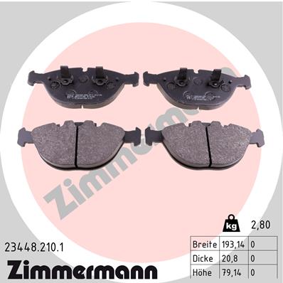 Klocki hamulcowe ZIMMERMANN 23448.210.1