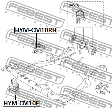 Poduszka silnika FEBEST HYM-CM10F
