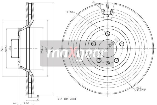 Tarcza hamulcowa MAXGEAR 19-2492