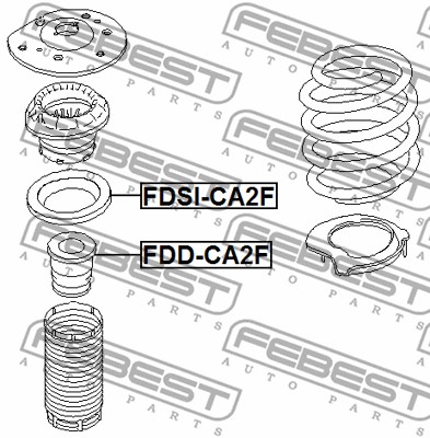 Dystans gumowy FEBEST FDD-CA2F