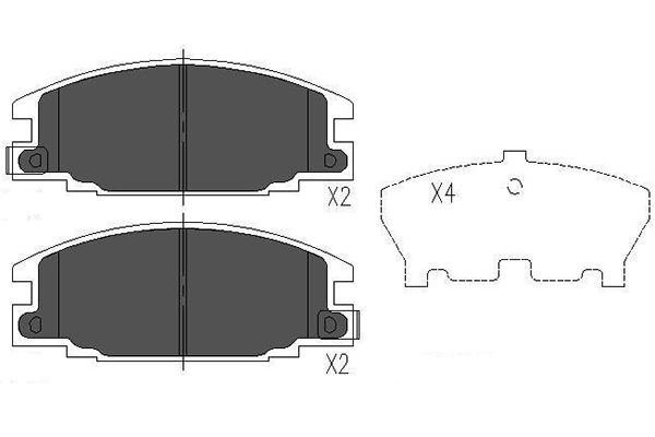 Klocki hamulcowe KAVO PARTS KBP-3503