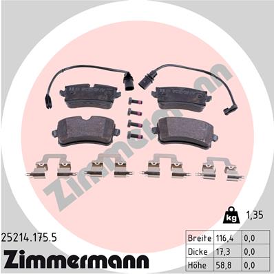 Klocki hamulcowe ZIMMERMANN 25214.175.5