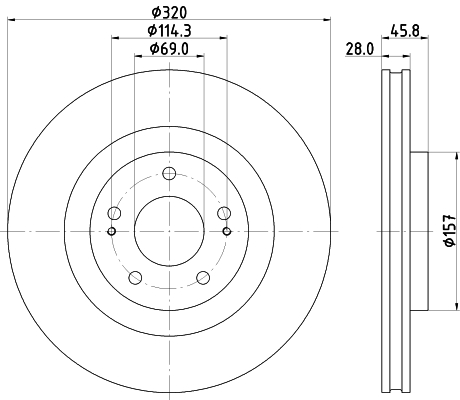 Tarcza hamulcowa HELLA 8DD 355 132-271