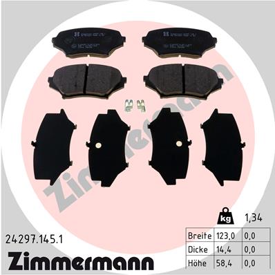 Klocki hamulcowe ZIMMERMANN 24297.145.1