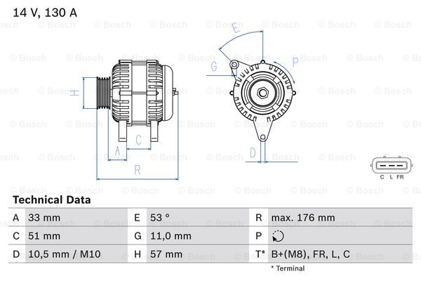 Alternator BOSCH 0 986 082 820