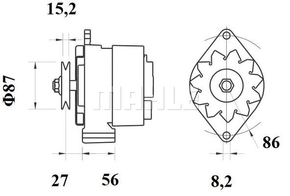 Alternator MAHLE MG 215