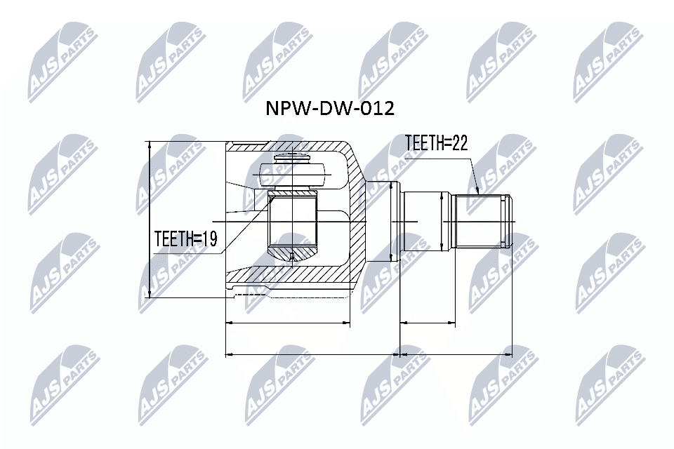 Zestaw przegubu, wał napędowy NTY NPW-DW-012