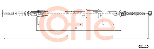 Linka hamulca ręcznego COFLE 92.631.10