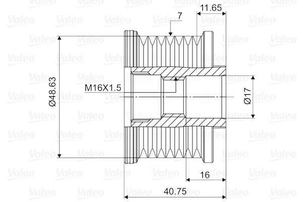 Sprzęgło alternatora VALEO 588027