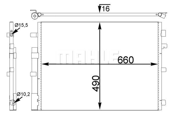 Skraplacz klimatyzacji MAHLE AC 773 000S