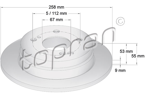 Tarcza hamulcowa TOPRAN 400 860