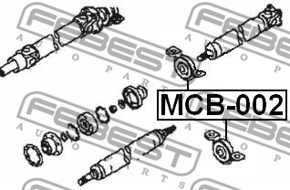 Łożysko centralne wału napędowego FEBEST MCB-002
