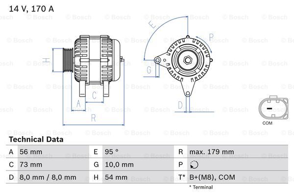 Alternator BOSCH 0 986 083 470
