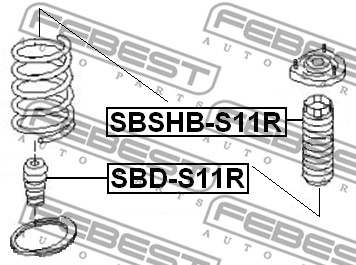 Dystans gumowy FEBEST SBD-S11R