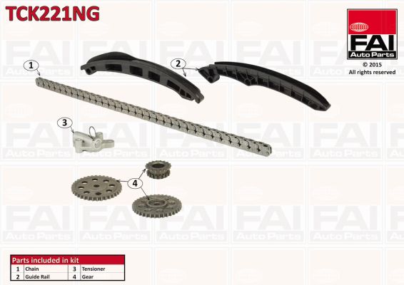Zestaw łańcucha rozrządu FAI AUTOPARTS TCK221NG
