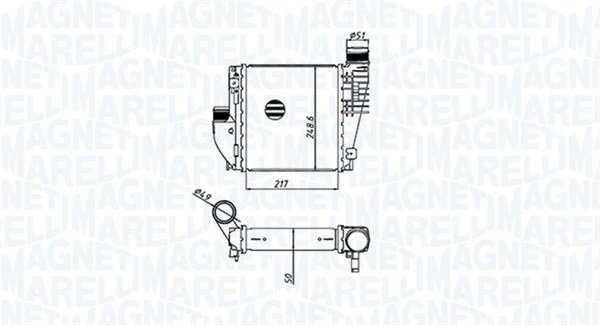 Chłodnica powietrza intercooler MAGNETI MARELLI 351319205330