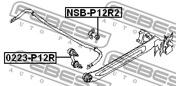 Łącznik stabilizatora FEBEST 0223-P12R