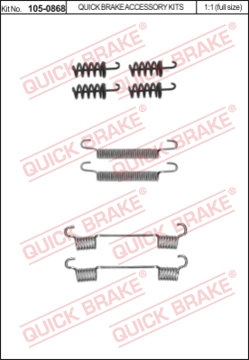 Zestaw montażowy szczęk hamulcowych QUICK BRAKE 105-0868