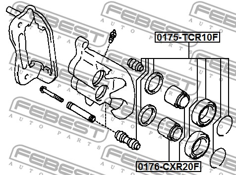 Tłoczek zacisku hamulcowego FEBEST 0176-CXR20F