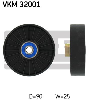 Rolka prowadząca paska osprzętu SKF VKM 32001