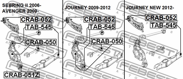Tuleja wahacza FEBEST CRAB-052