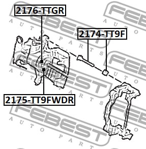 Tłoczek zacisku hamulcowego FEBEST 2176-TTGR