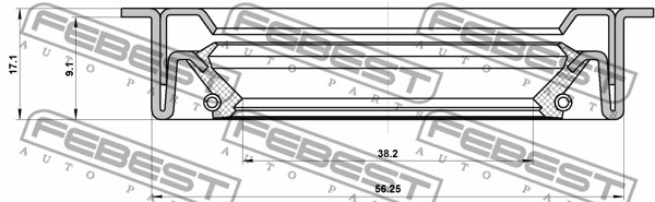 Uszczelniacz skrzyni przeniesienia napędu FEBEST 95LDW-40560917C