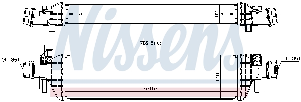 Chłodnica powietrza intercooler NISSENS 96173