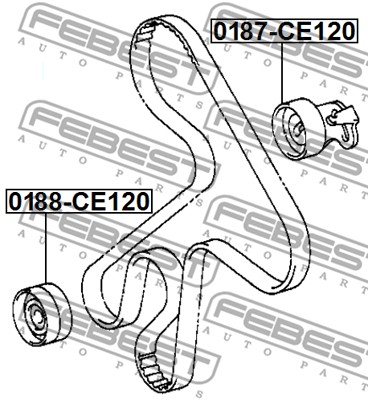 Rolka napinacza paska rozrządu FEBEST 0187-CE120