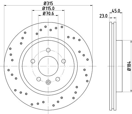 Tarcza hamulcowa HELLA PAGID 8DD 355 126-391