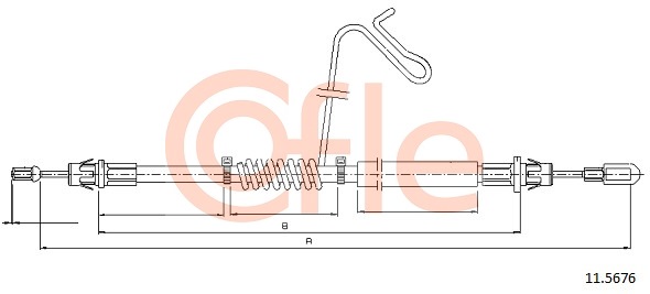 Linka hamulca ręcznego COFLE 92.11.5676