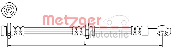 Przewód hamulcowy elastyczny METZGER 4110471