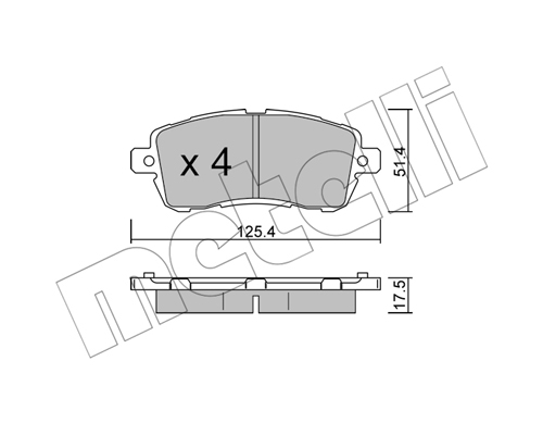 Klocki hamulcowe METELLI 22-1185-0