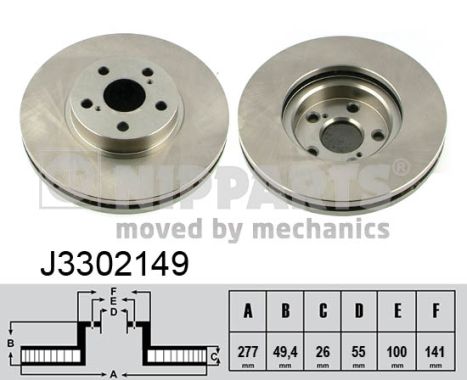 Tarcza hamulcowa NIPPARTS J3302149