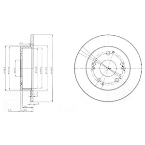 Tarcza hamulcowa DELPHI BG3746